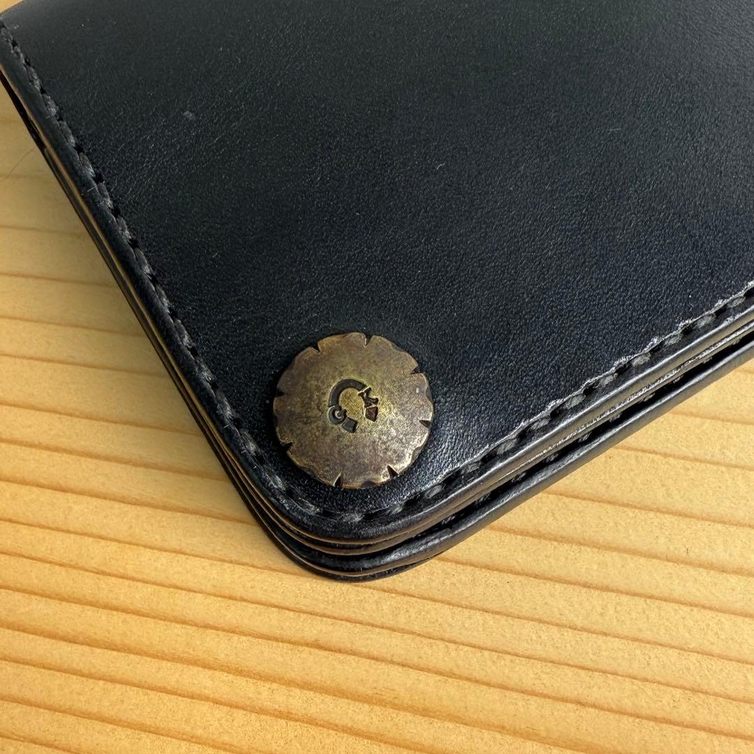 Gold Kid ゴールドキッド レザー 牛革 財布 黒 新品 未使用