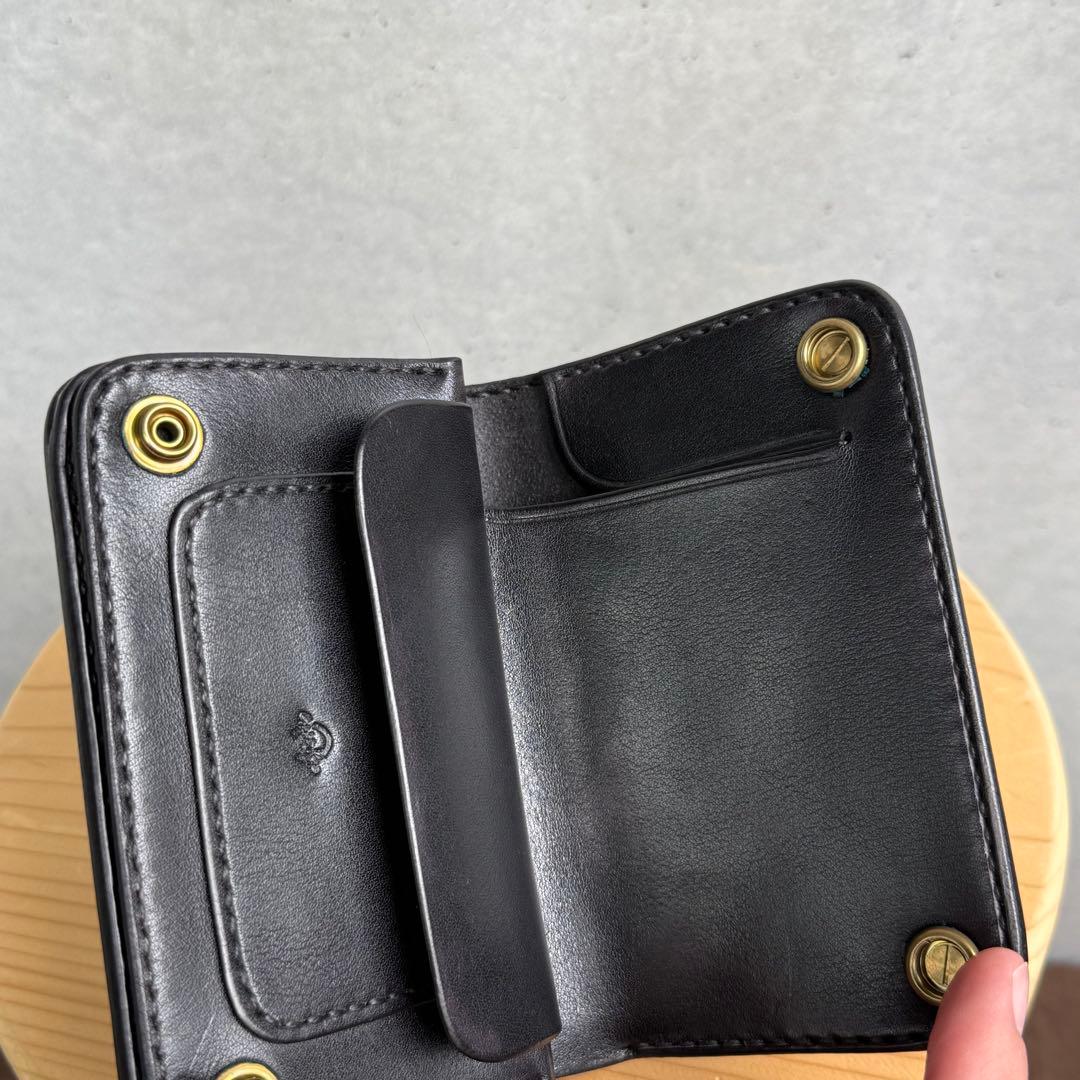Gold Kid ゴールドキッド レザー 牛革 財布 黒 新品 未使用