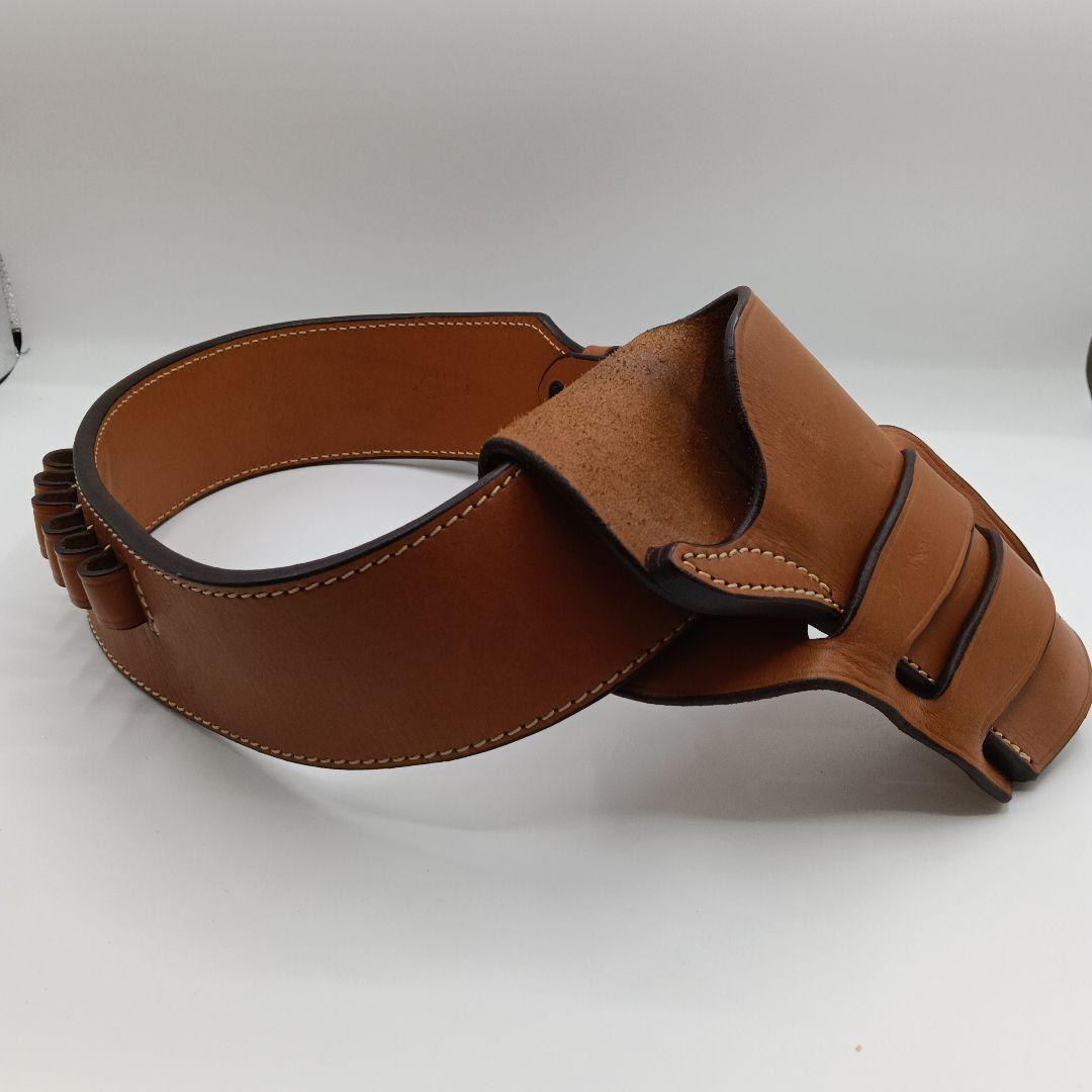 レザー　ブラウン　ホルスター　ウエスタンガン　上184