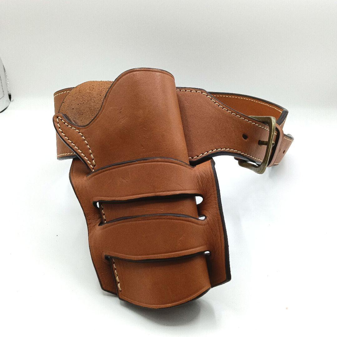 レザー　ブラウン　ホルスター　ウエスタンガン　上184
