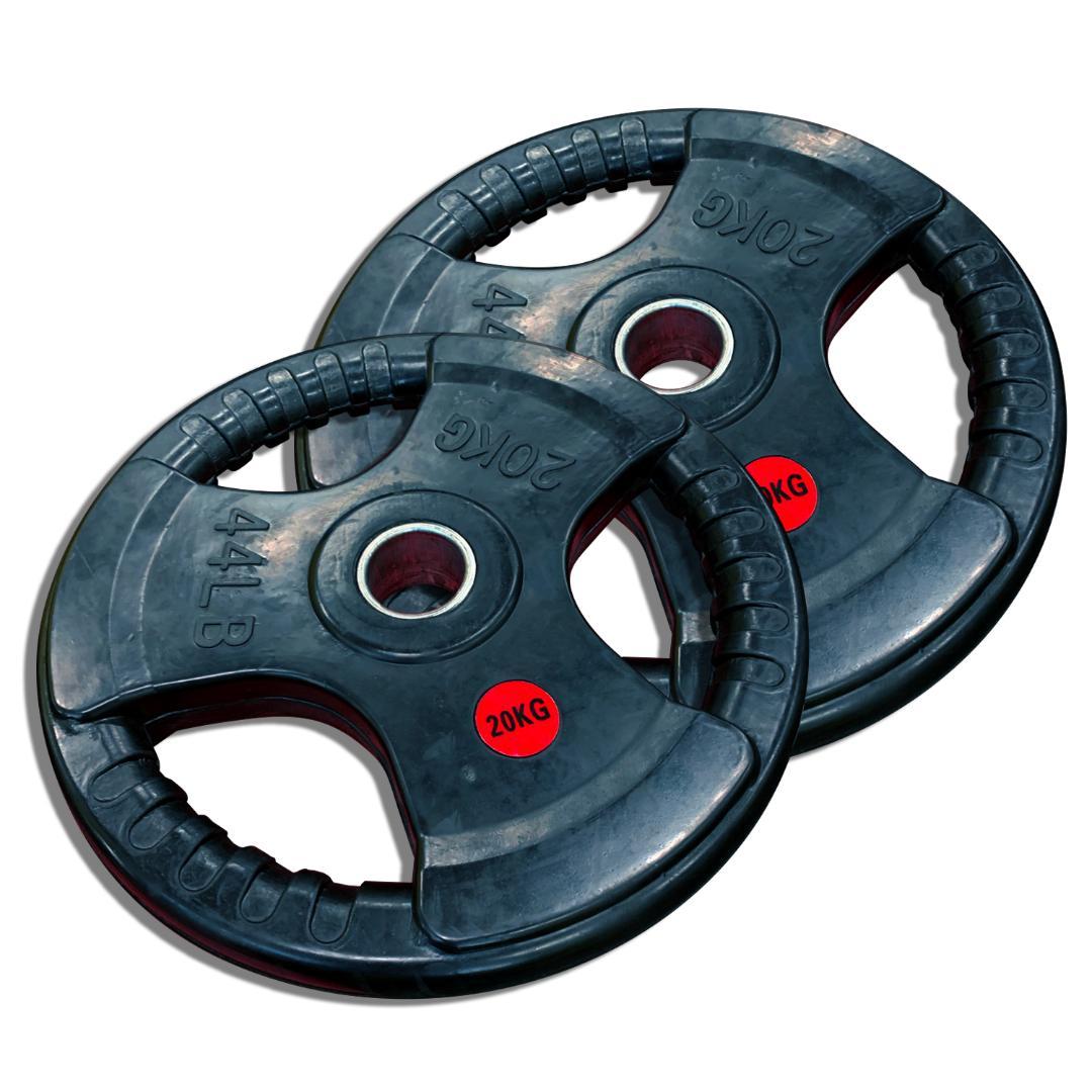 50mm 3グリップラバープレート　２０㎏４枚【新品、未使用】