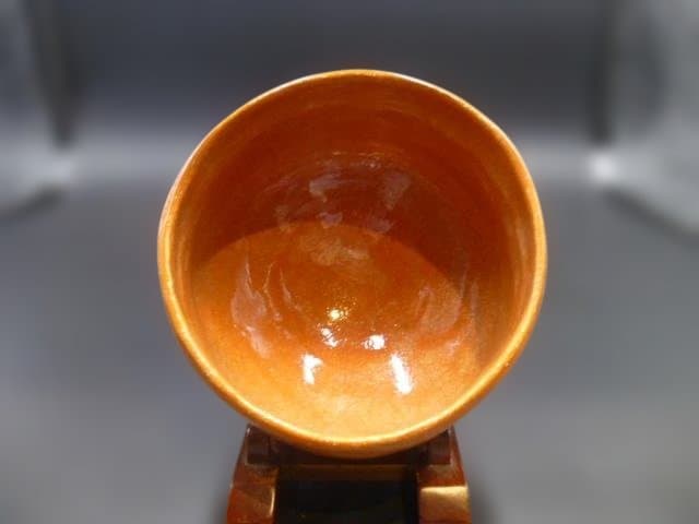 楽吉左衛門　十一代　慶入　赤茶碗／共箱／銘「千種」／裏千家十四代　淡々斎極め箱