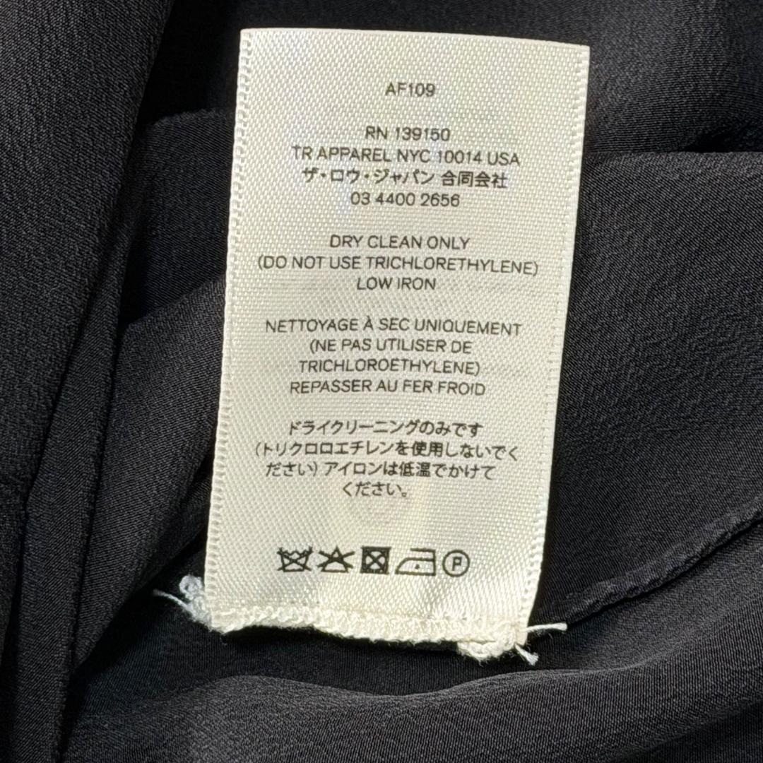 16255✨ザ ロウ シルクノースリーブ チュニック 黒 ブラック M