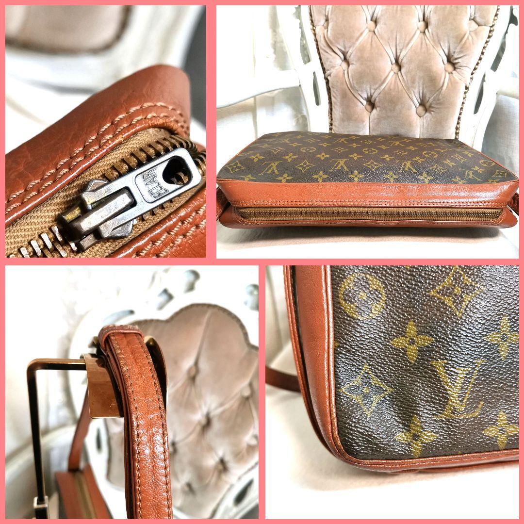 【美品】ルイヴィトンモノグラム斜めがけショルダーバッグサックバンドリエール35