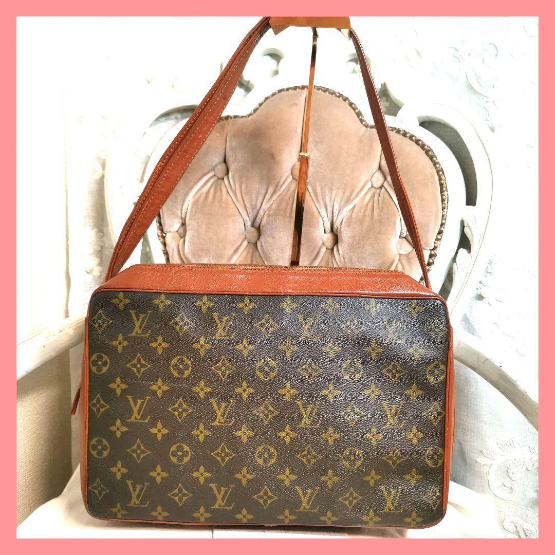 【美品】ルイヴィトンモノグラム斜めがけショルダーバッグサックバンドリエール35