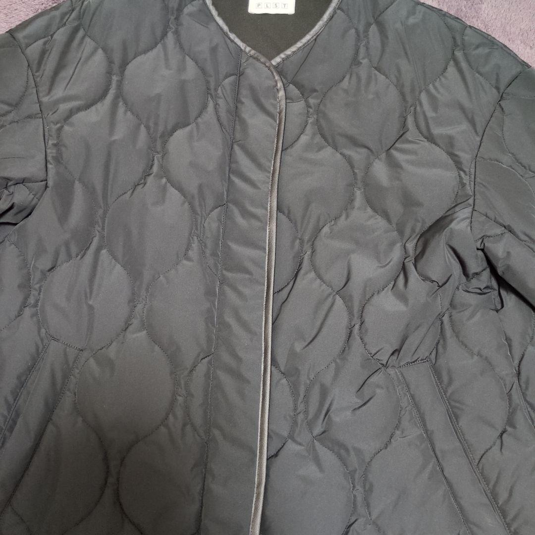 プラステ　キルティングコート　黒