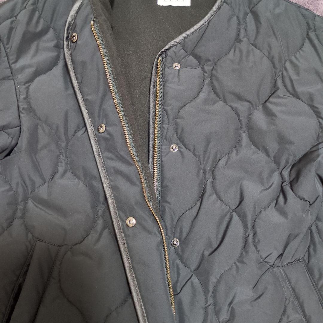 プラステ　キルティングコート　黒