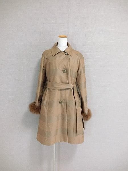 みゆ　オースチンリード　ライナー付　ファー　ベルテッド　チェスターコート