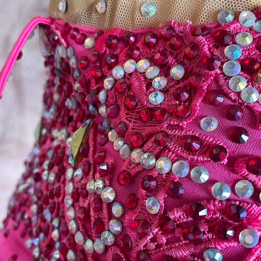 社交ダンス　ラテンダンス　ドレス衣装　ロング　ピンク　S1119