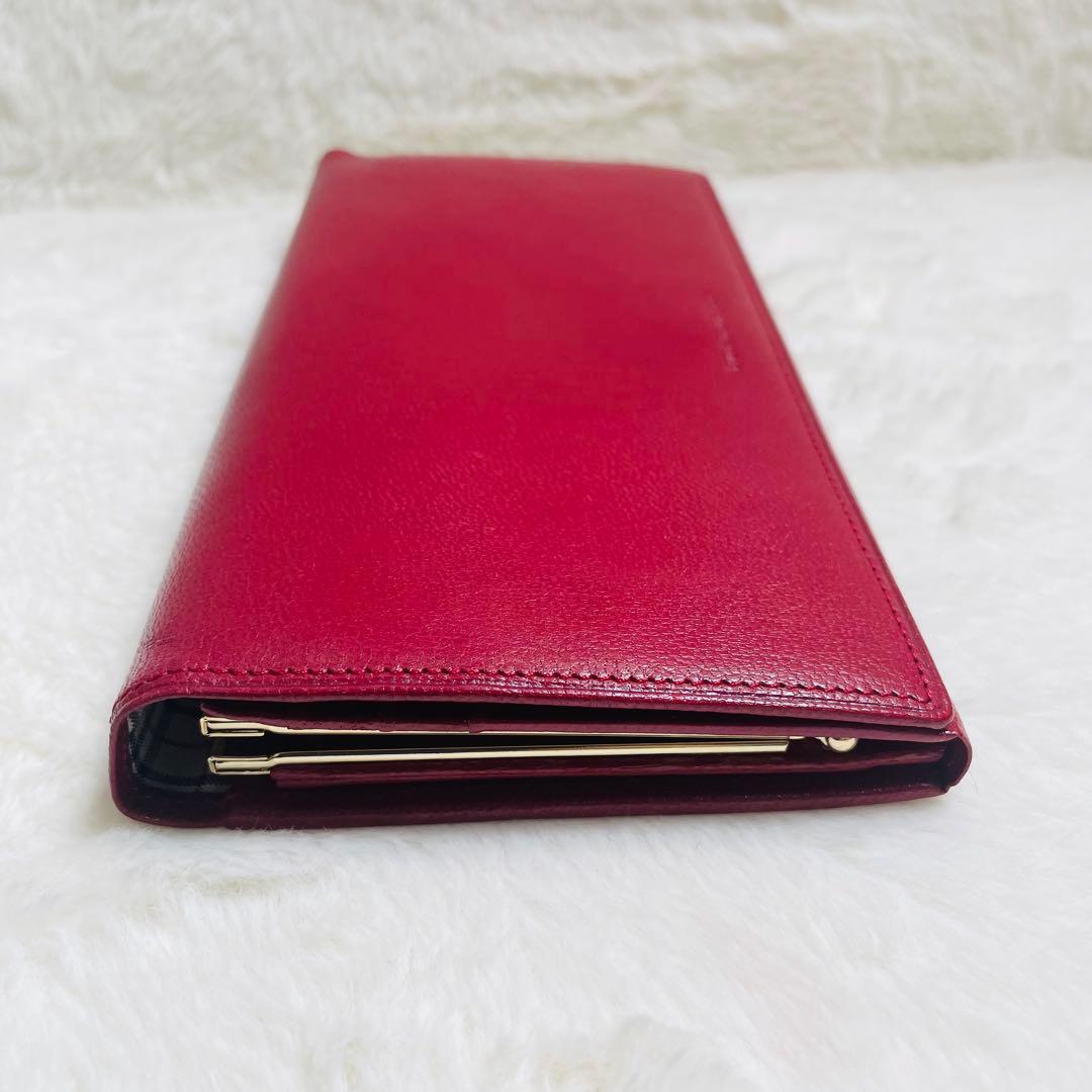 極美品　BURBERRY がま口　長財布　二つ折り　ノバチェック　おしゃれ