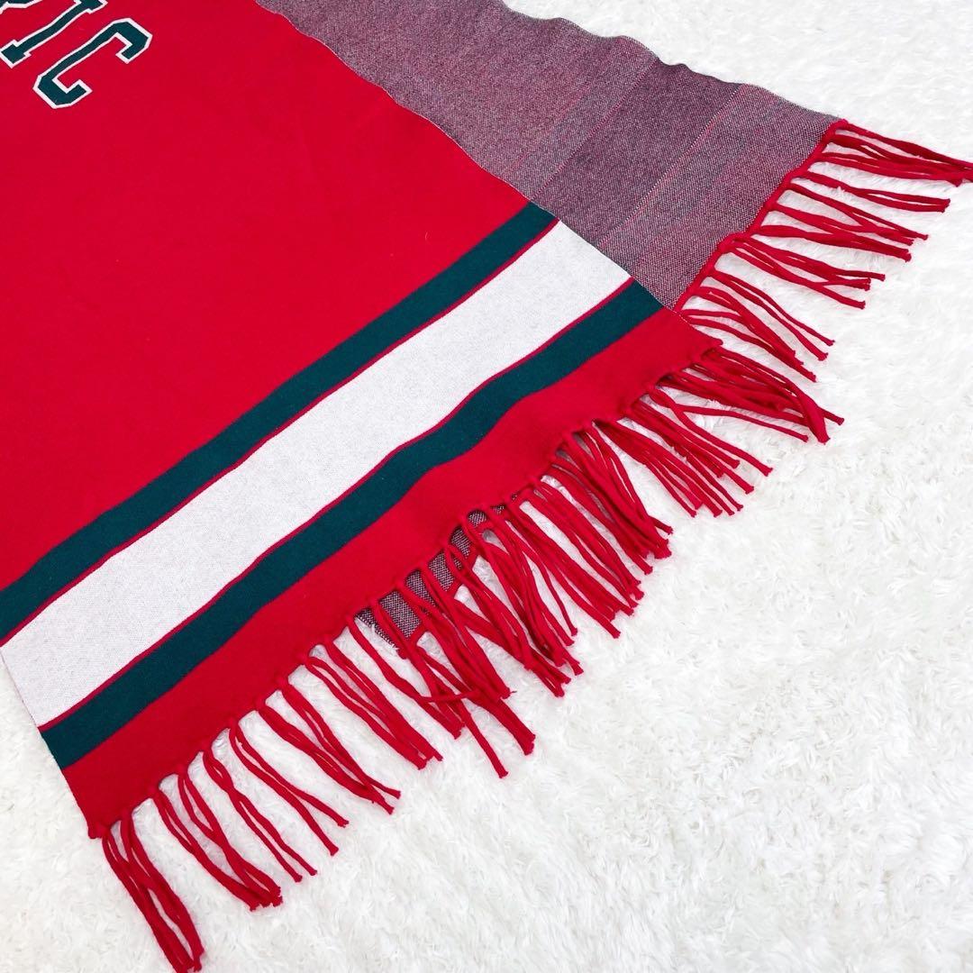 極美品 ヒステリックグラマー カレッジロゴ ショールカーディガン ニット レッド