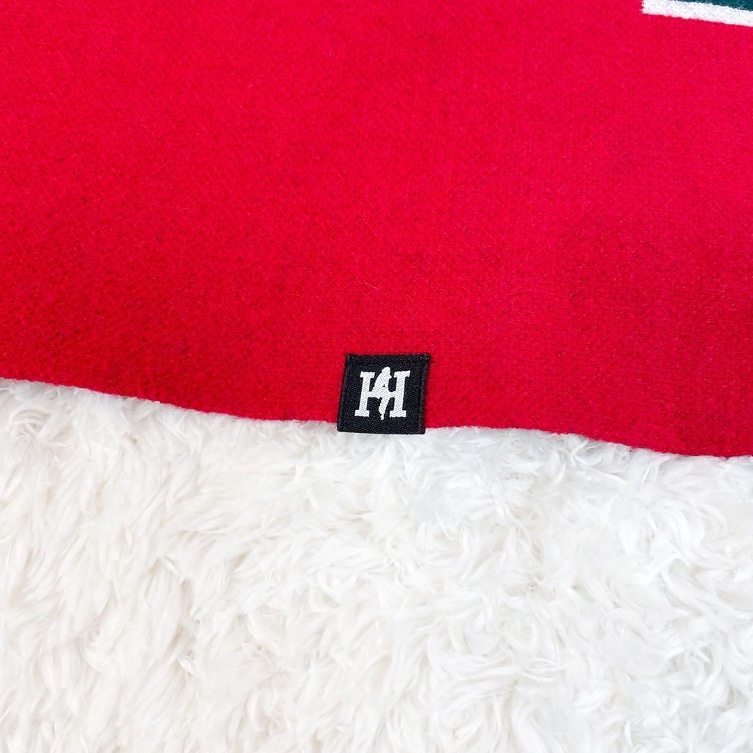 極美品 ヒステリックグラマー カレッジロゴ ショールカーディガン ニット レッド