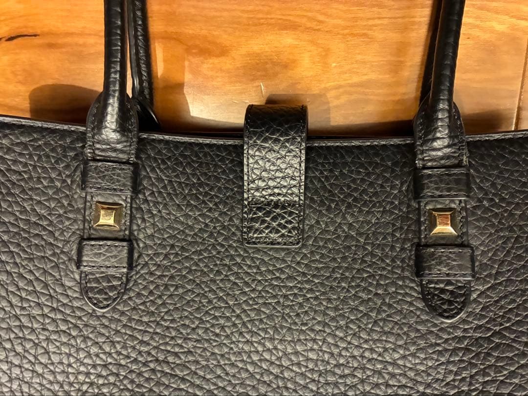 FURLA フルラ　ジョアン　トートバッグ　ブラック　シボ革　大容量　黒