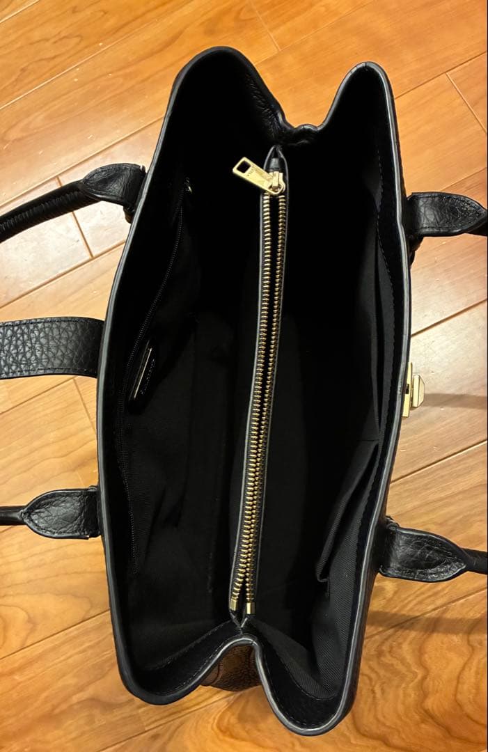 FURLA フルラ　ジョアン　トートバッグ　ブラック　シボ革　大容量　黒