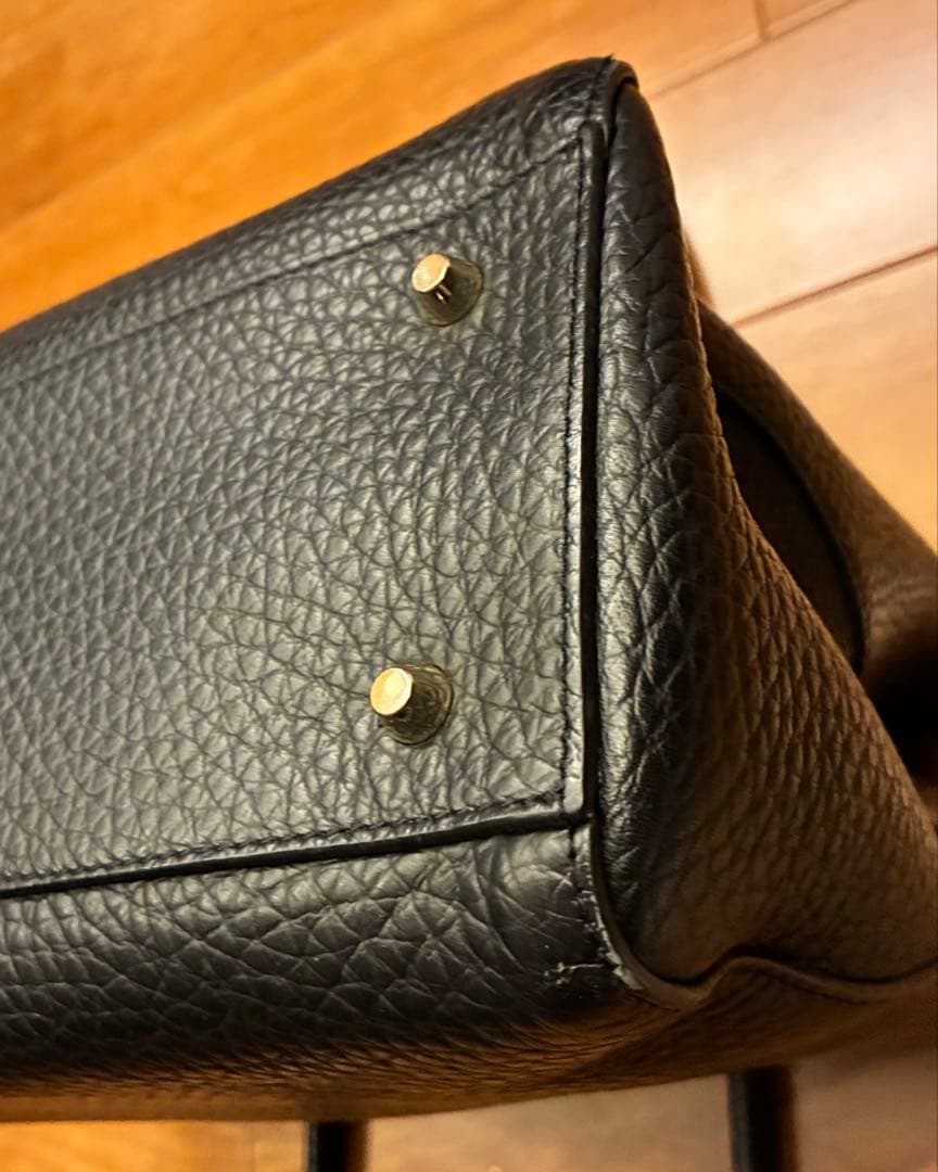 FURLA フルラ　ジョアン　トートバッグ　ブラック　シボ革　大容量　黒