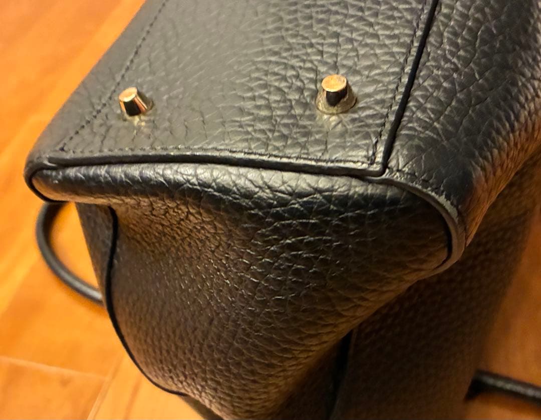 FURLA フルラ　ジョアン　トートバッグ　ブラック　シボ革　大容量　黒