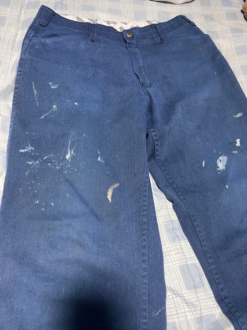 S*迎様 (希少)90s USA製フリスコパンツw34 ネイビー