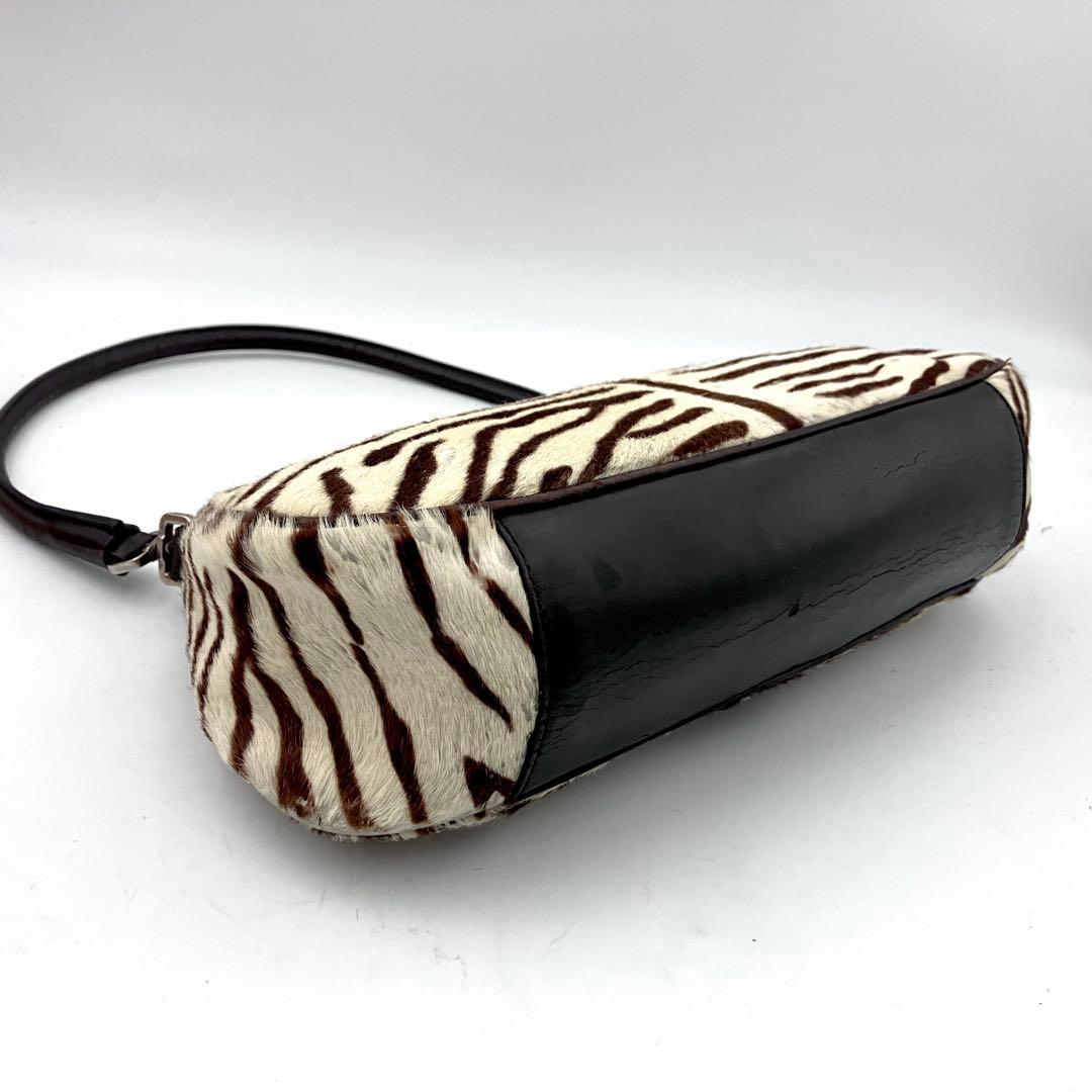 プラダ 3328 ハンドショルダーバッグ ハラコ×レザー ギャランティカード有