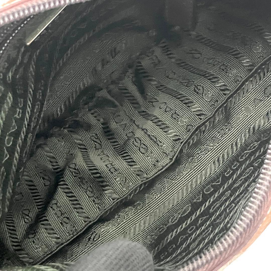 プラダ 3328 ハンドショルダーバッグ ハラコ×レザー ギャランティカード有