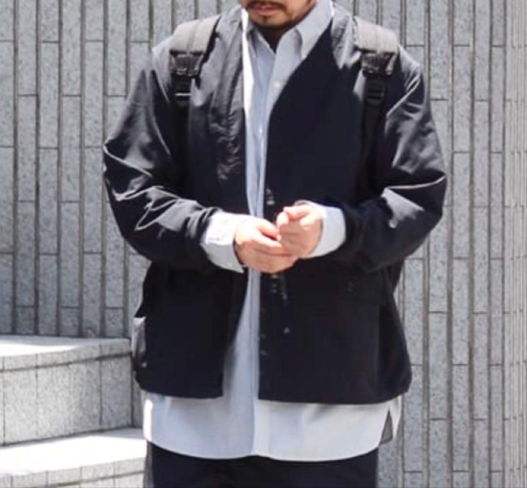 nanamica ナナミカ アルファドライ カーディガン ジャケット ブラックＬ