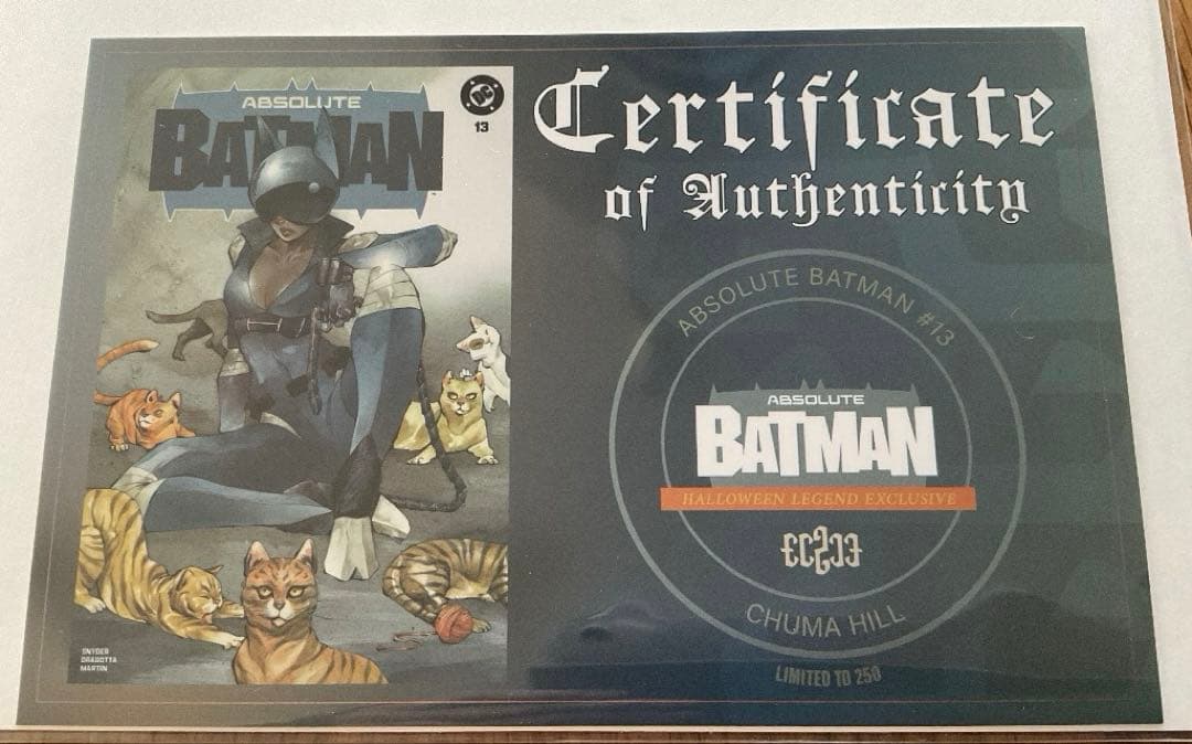 Absolute Batman 13 超レアエクスクルーシブ表紙 アメコミリーフ