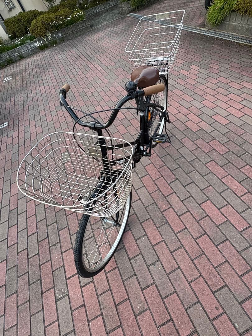 前後ステンレス籠付き、お買い物仕様ママチャリ(26㌅)配達します。(関西圏のみ)