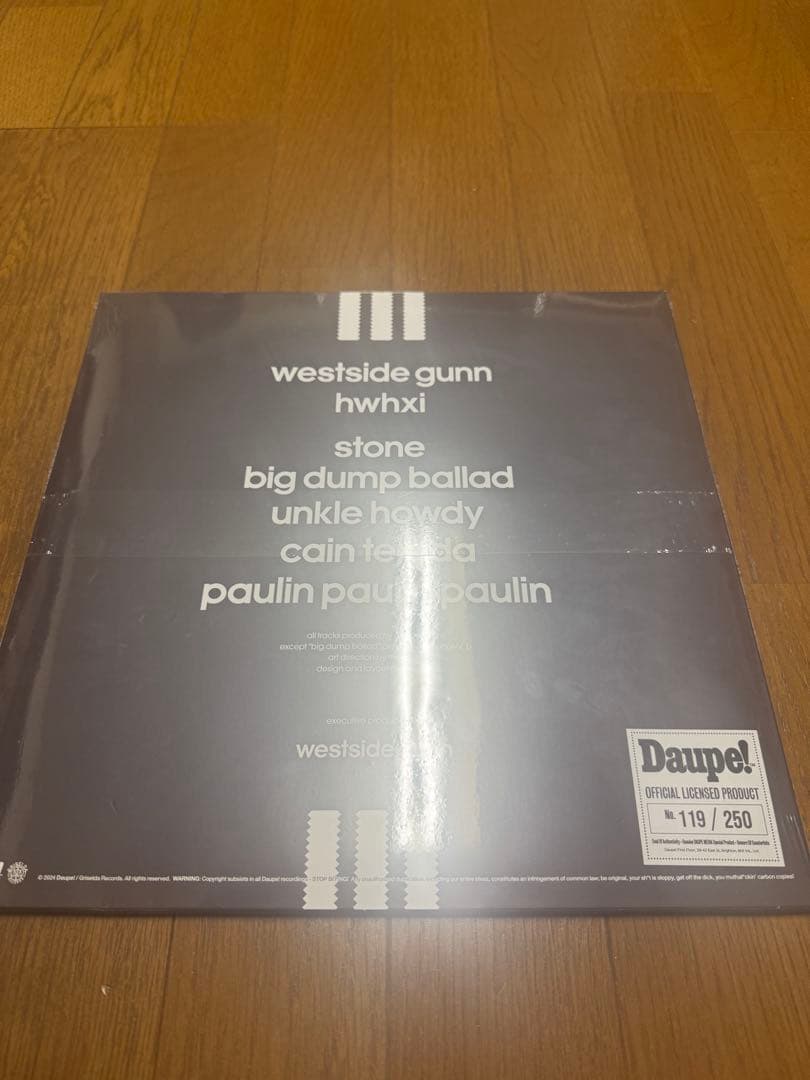 westside gunn hwhxi 119/250 クリア盤