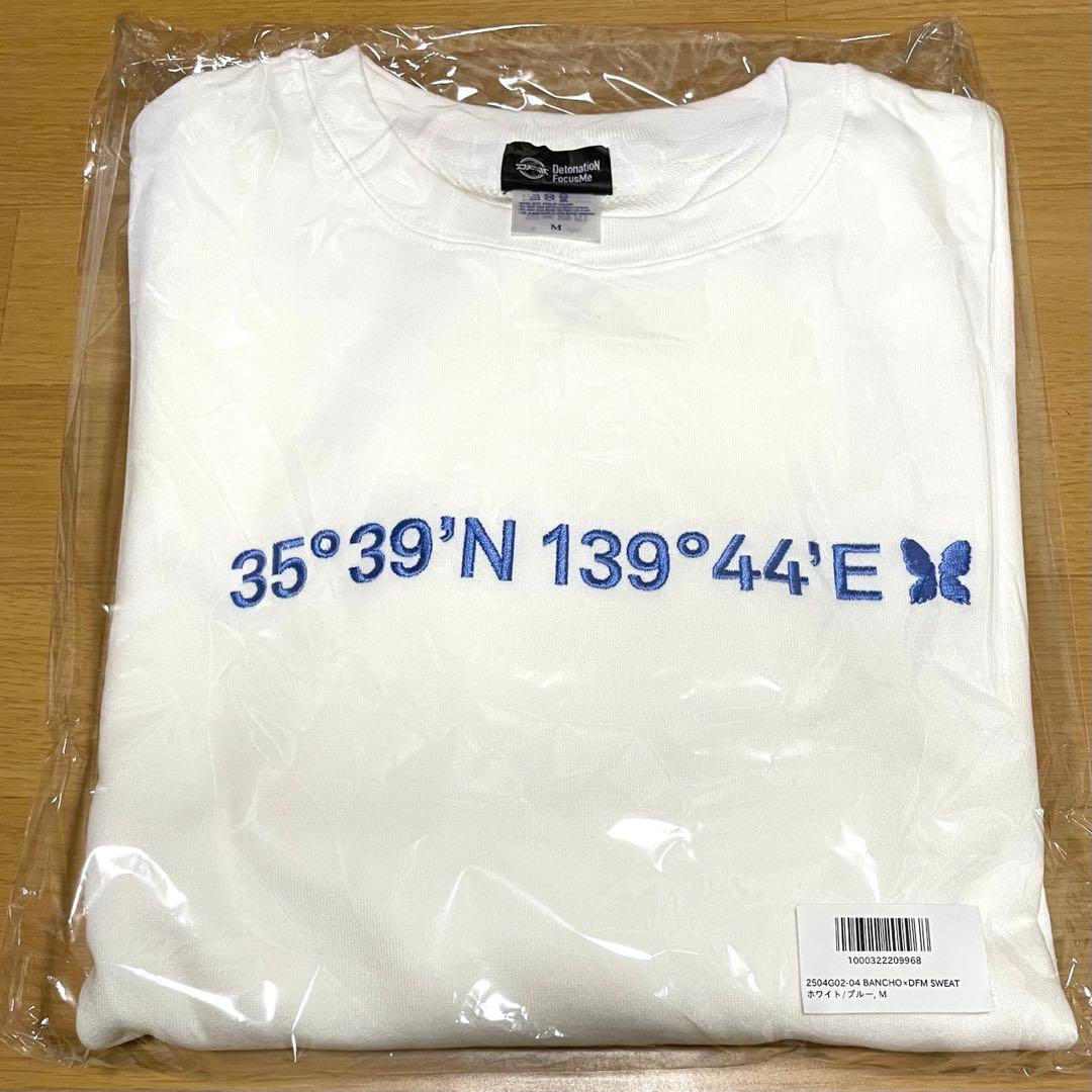 BANCHO × DFM SWEAT 長袖スエット ホワイト/ブルー M