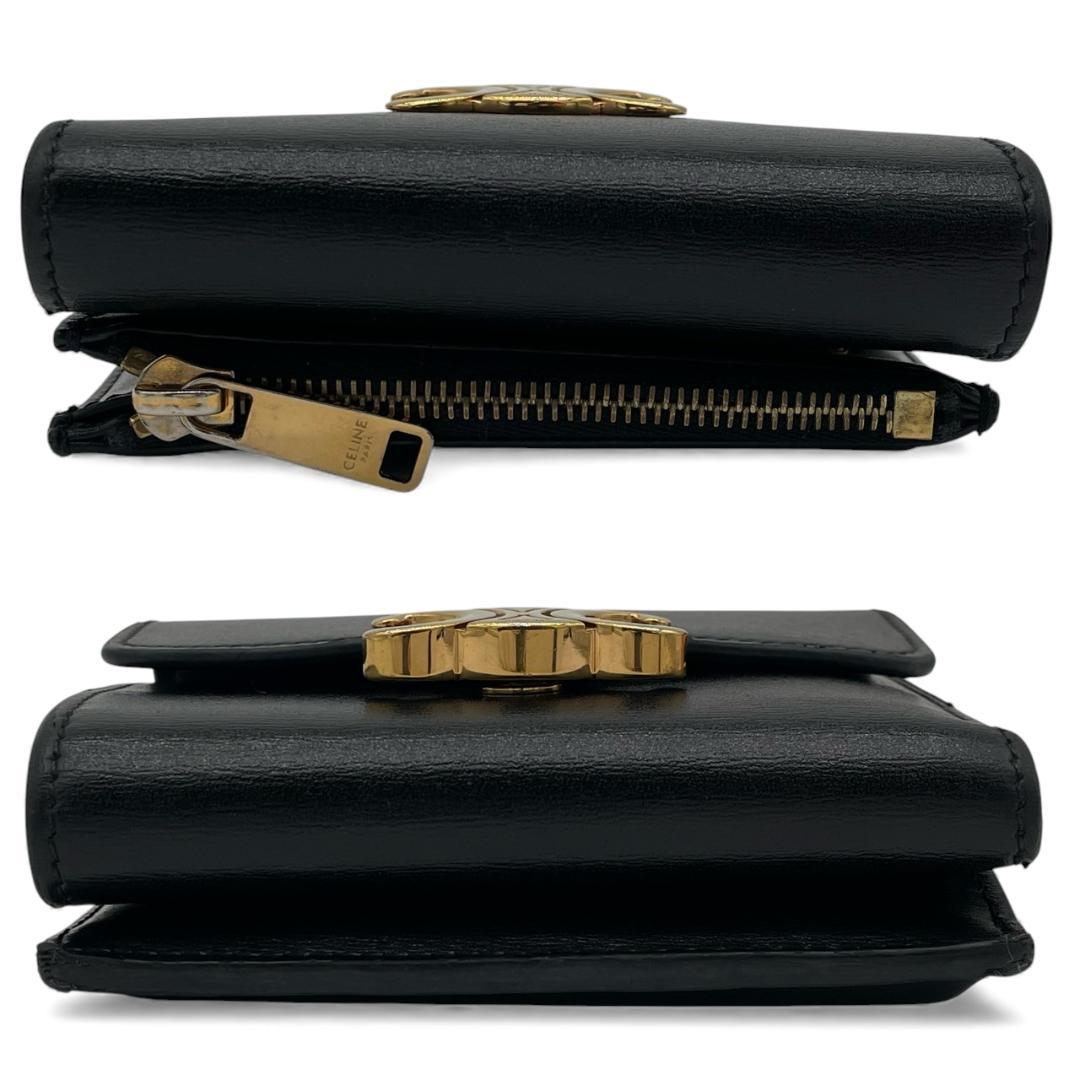 Y【超極美品】セリーヌ トリオンフ コンパクトウォレット ケース着脱式