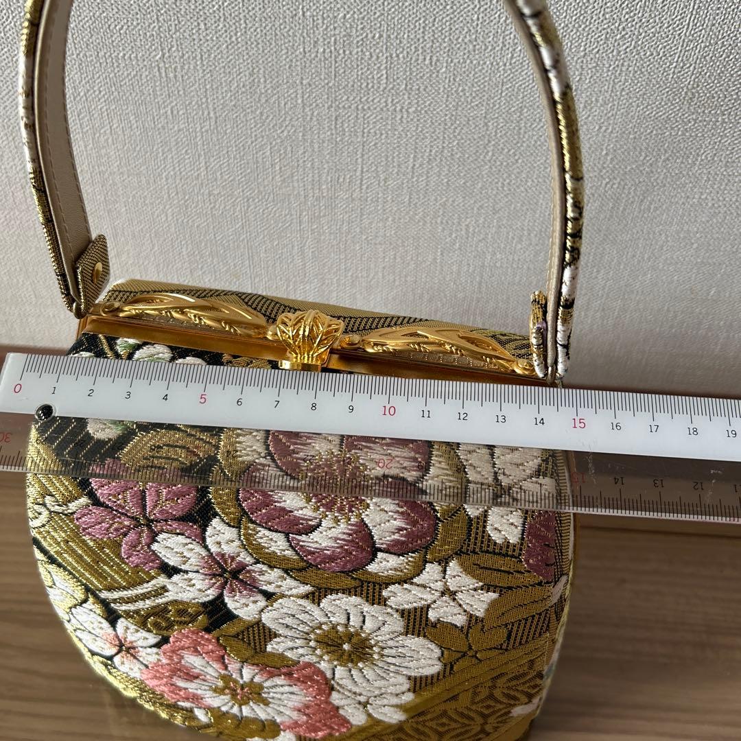 花柄刺繍の和装用バッグと草履セット