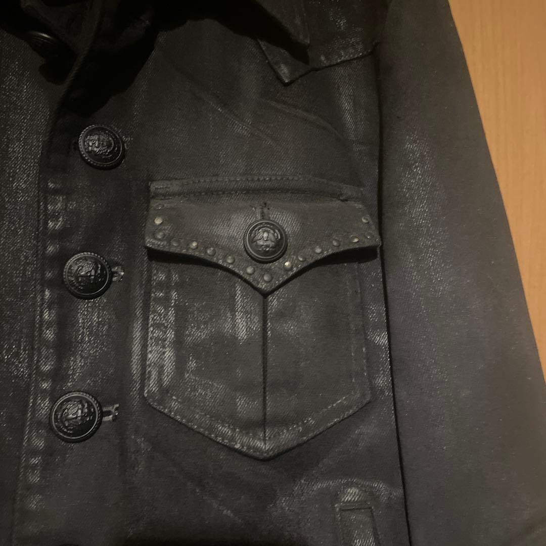 あ*様 黒デニムジャケット ボタンフロント