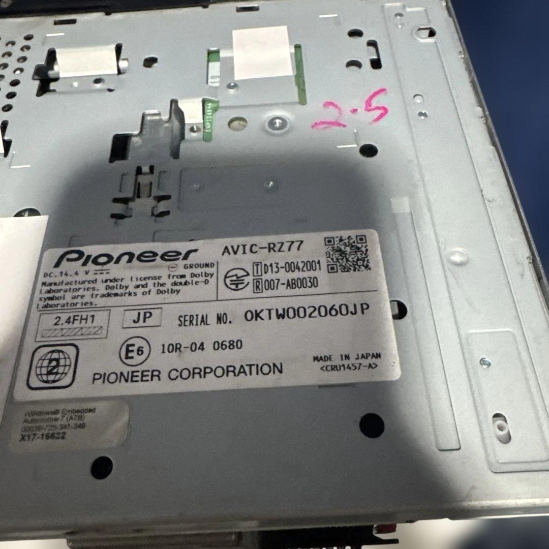 AVIC-RZ77 carrozzeria pioneer カナビ