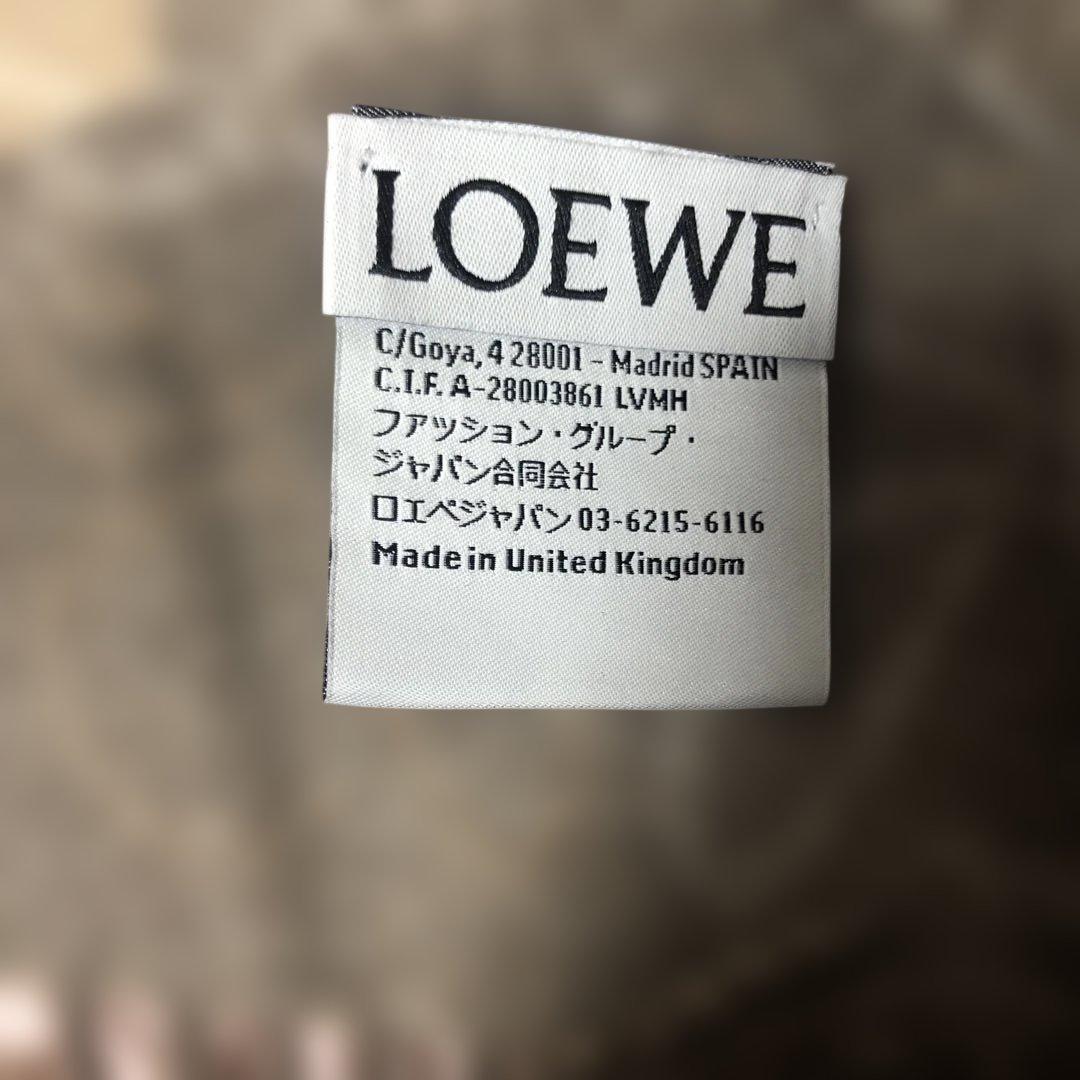 LOEWE ロエベ　チェッカーボードスカーフ　ベージュ系マフラー