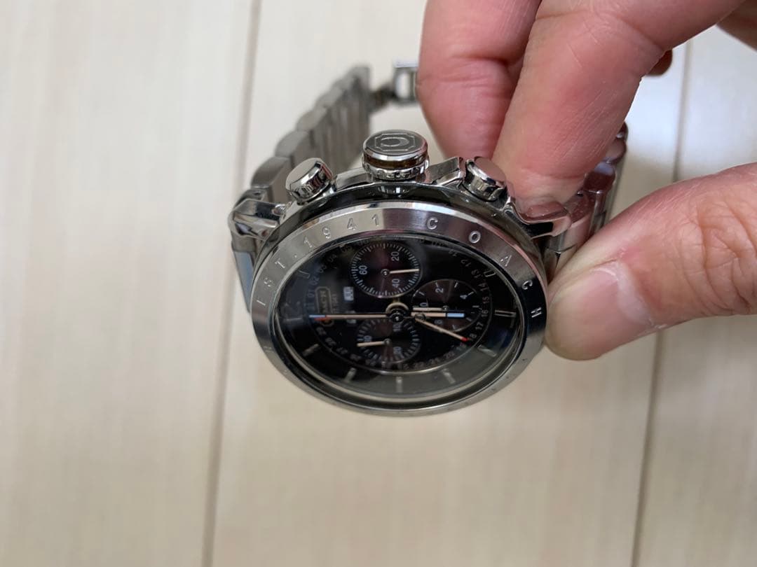 【JAPONiSM】 希少 coach クロノグラフ 腕時計