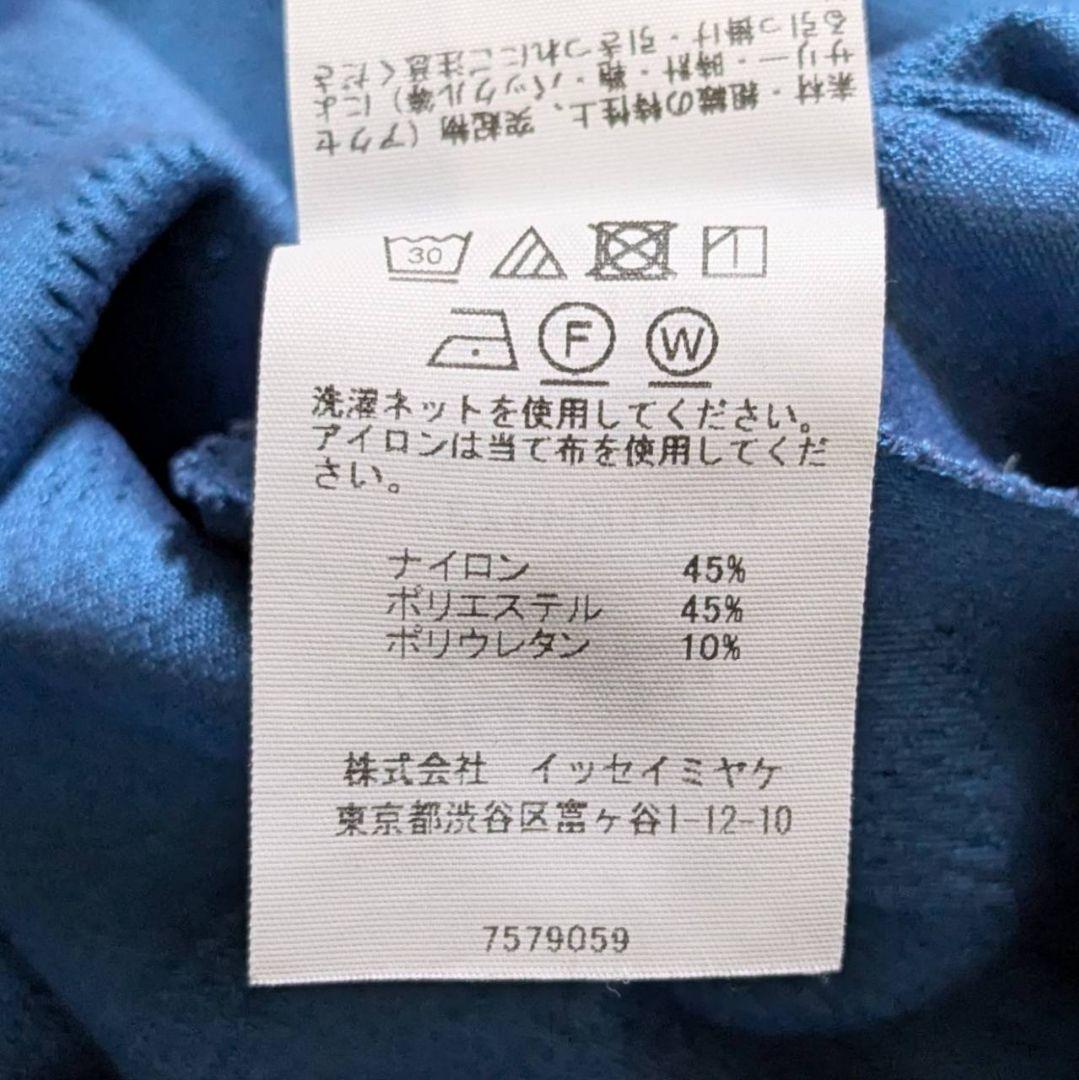 プリーツプリーズ 2024年モデル ワンピース 総柄 ブルー フリーサイズ