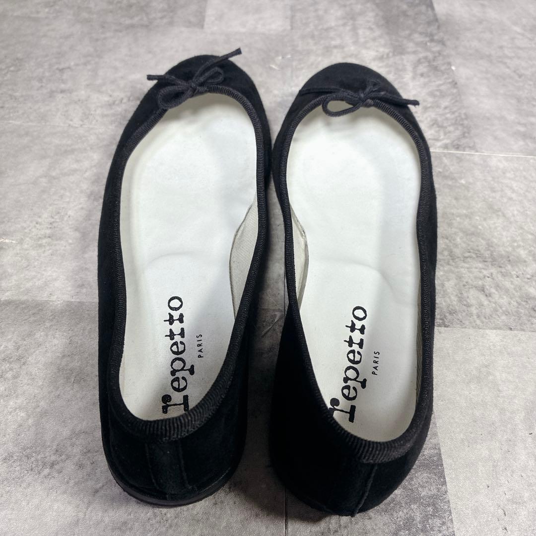 【良品】✨repetto バレエシューズ　フラットパンプス　BK 23cm