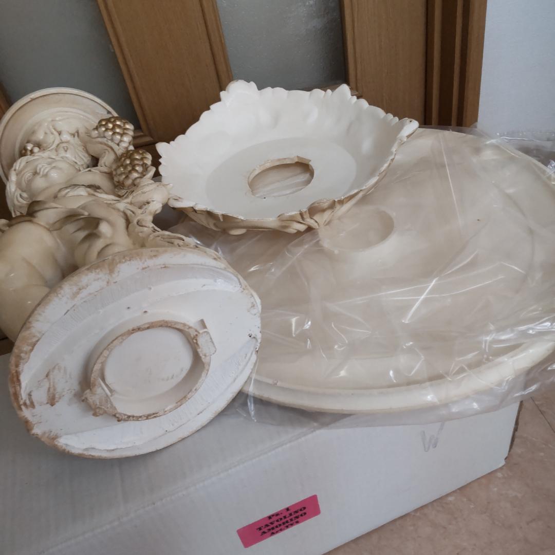 象嵌プリント　西洋アンティーク風　イタリア　サイドテーブル　組み立てテーブル