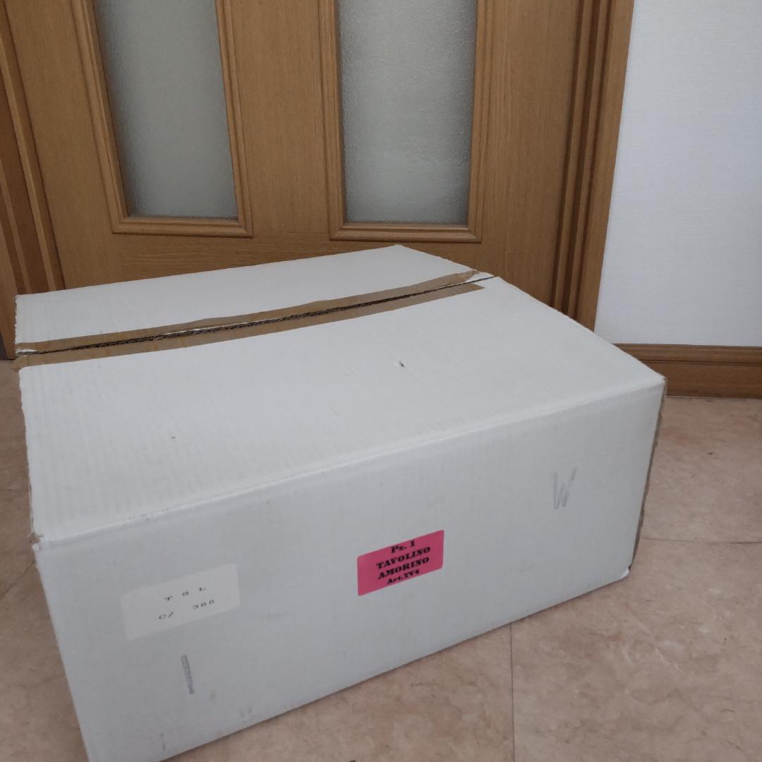 象嵌プリント　西洋アンティーク風　イタリア　サイドテーブル　組み立てテーブル