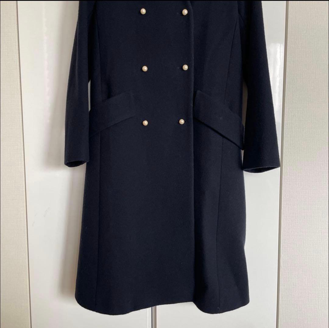 未使用に近い　毛100% LESTERAパールチェスターコートMサイズ