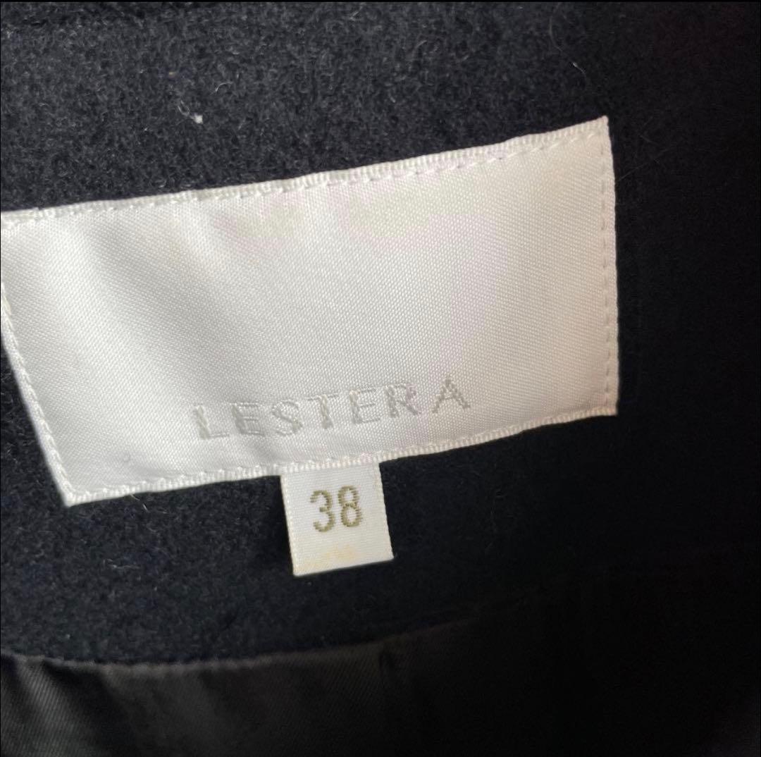 未使用に近い　毛100% LESTERAパールチェスターコートMサイズ