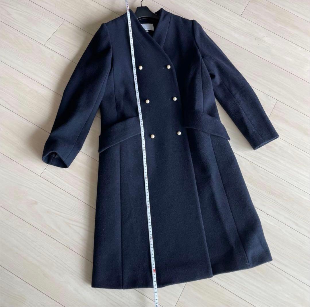 未使用に近い　毛100% LESTERAパールチェスターコートMサイズ