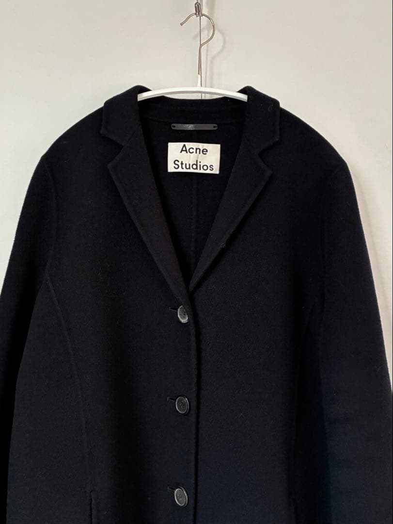 Acne Studios ネイビー チェスターコート 34 M