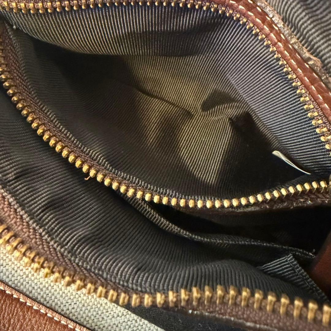 バーバリー ブルーレーベル ショルダーバッグ ウール　レザー ブラック