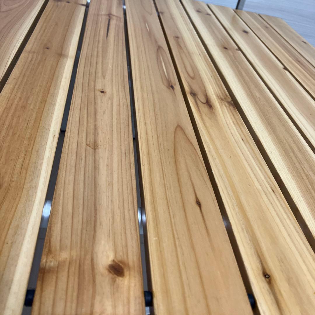 最終値下げ！Coleman☆ナチュラルウッドロールテーブル120