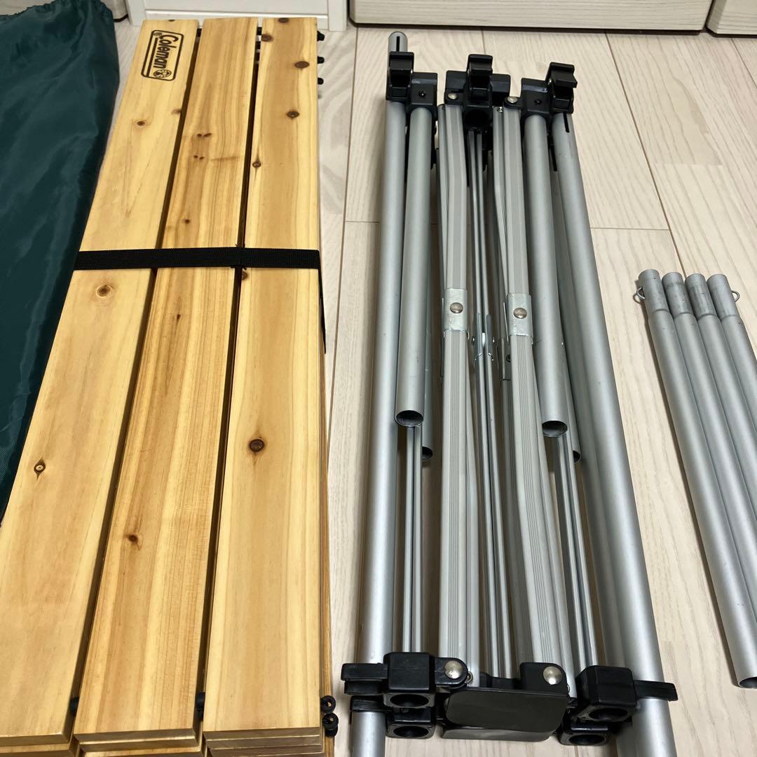 最終値下げ！Coleman☆ナチュラルウッドロールテーブル120