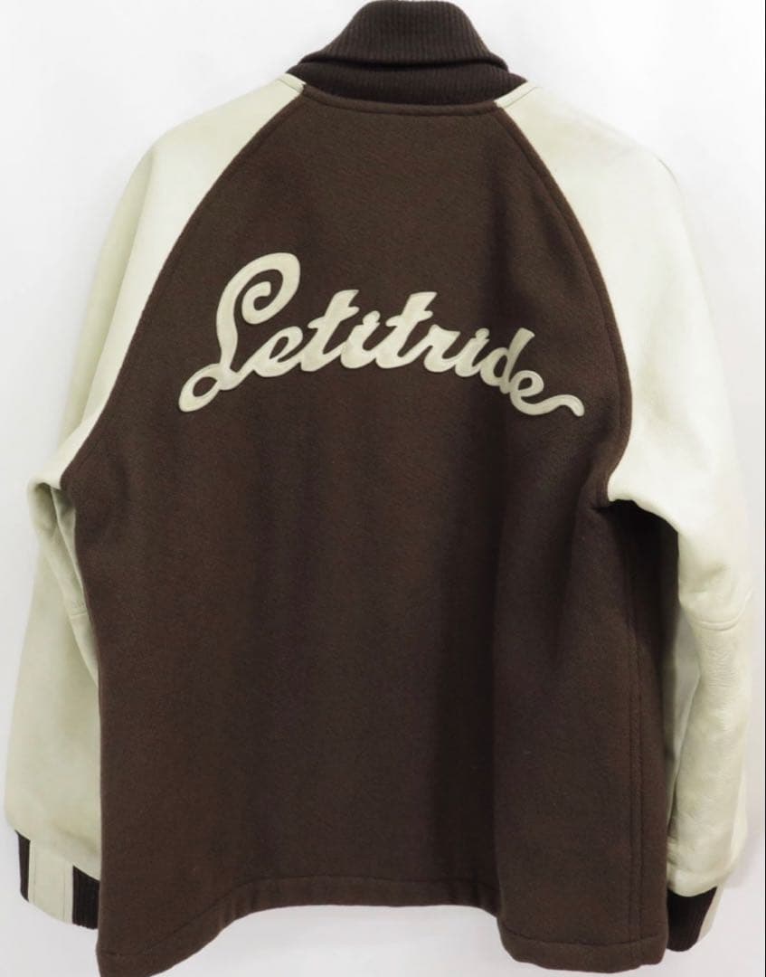 初期Let it Rideレットイットライド　90s　関係者限定スタジャン　焦茶