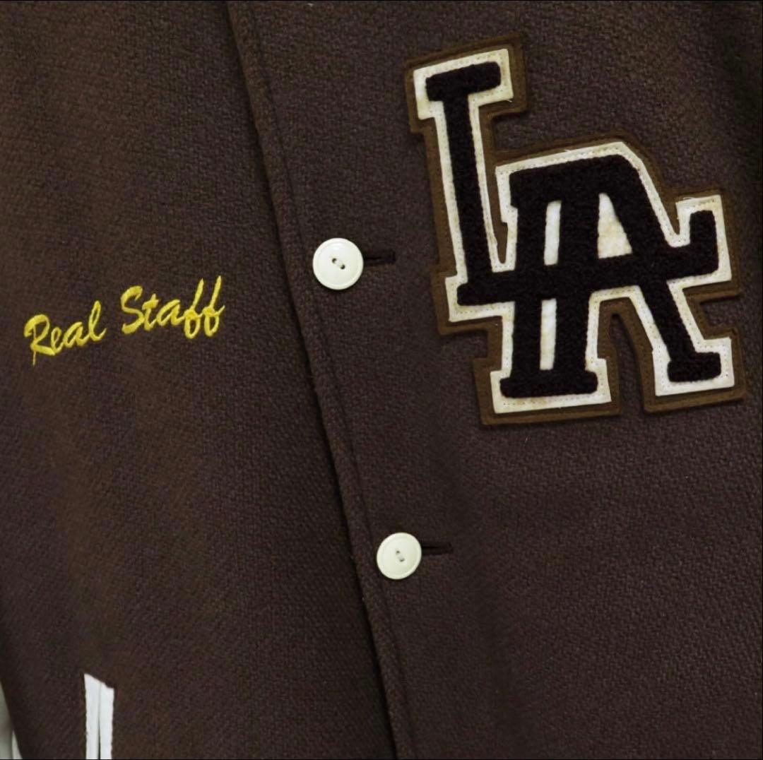 初期Let it Rideレットイットライド　90s　関係者限定スタジャン　焦茶