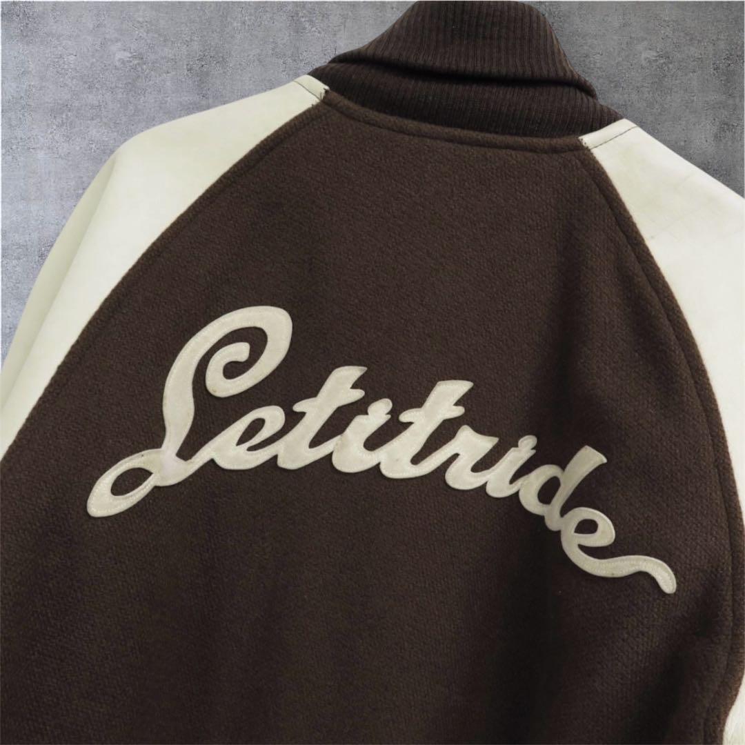 初期Let it Rideレットイットライド　90s　関係者限定スタジャン　焦茶