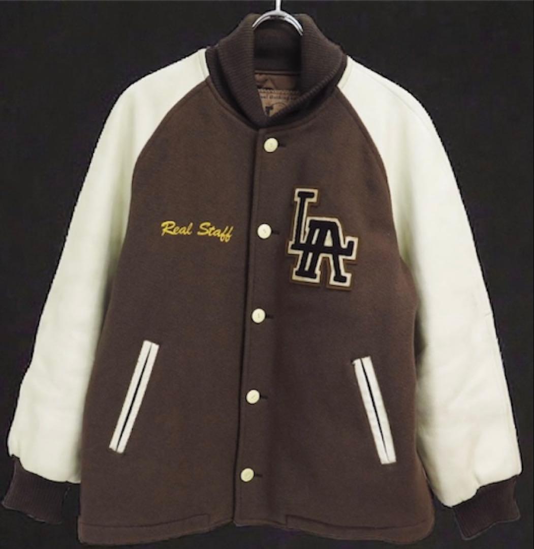 初期Let it Rideレットイットライド　90s　関係者限定スタジャン　焦茶