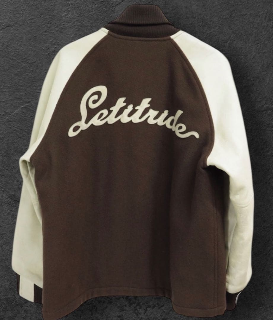 初期Let it Rideレットイットライド　90s　関係者限定スタジャン　焦茶